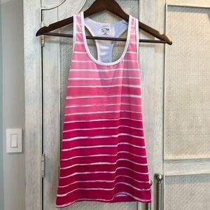 Pink striped tank top